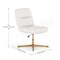 Flash Furniture Chloe Mid-Back White Padded LeatherSoft Armless Office Chair w/Adjustable Height, Gold Frame CH-232174-WH-GLD-GG - alternate 4